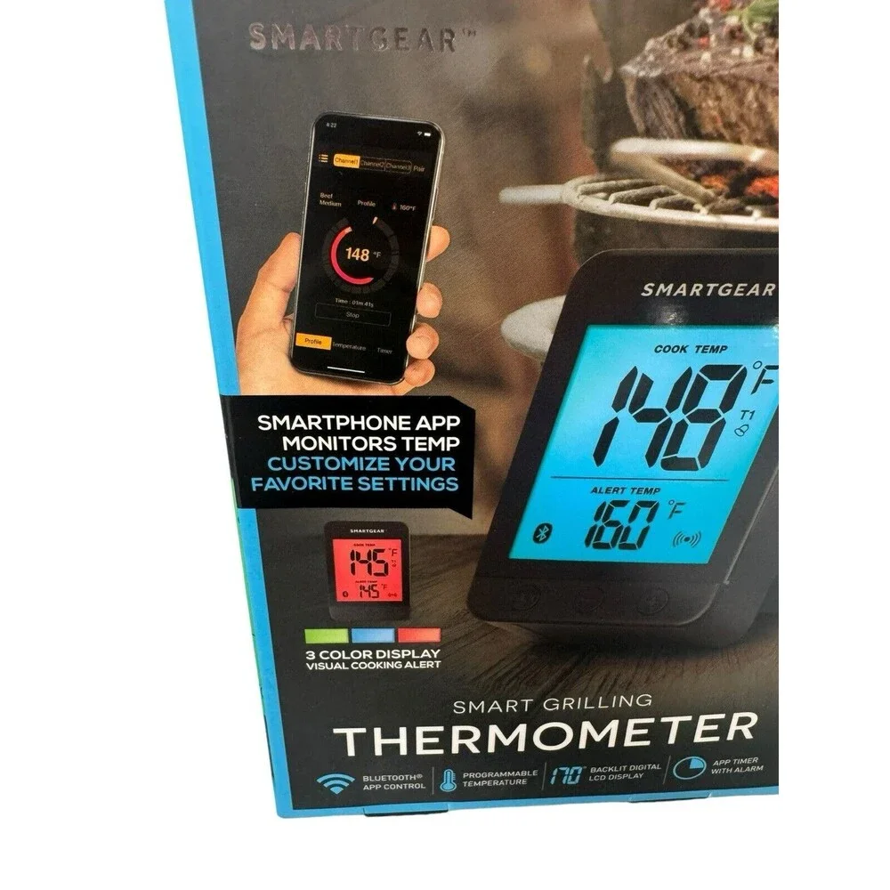 SmartGear Wireless Grilling Thermometer STG-6695-KB